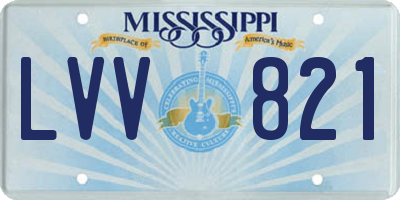 MS license plate LVV821