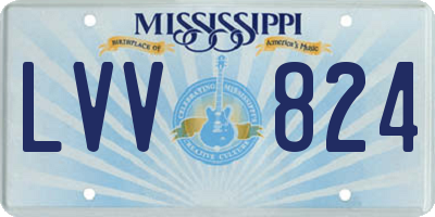 MS license plate LVV824