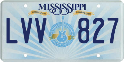 MS license plate LVV827