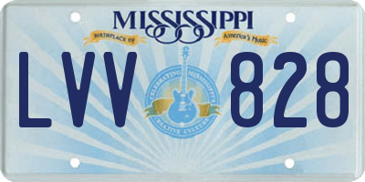 MS license plate LVV828