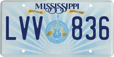MS license plate LVV836