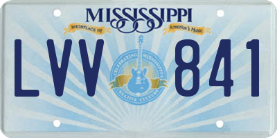 MS license plate LVV841