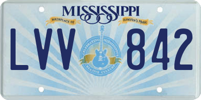 MS license plate LVV842