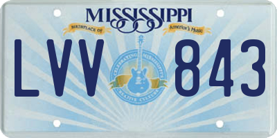 MS license plate LVV843