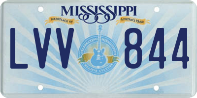 MS license plate LVV844