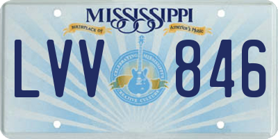MS license plate LVV846