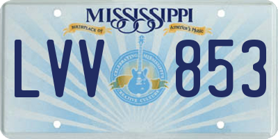 MS license plate LVV853