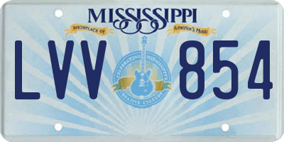MS license plate LVV854