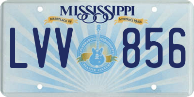 MS license plate LVV856