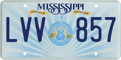 MS license plate LVV857
