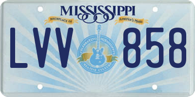 MS license plate LVV858