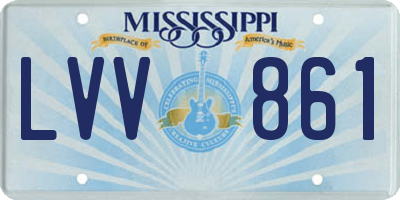 MS license plate LVV861