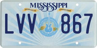 MS license plate LVV867