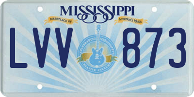 MS license plate LVV873