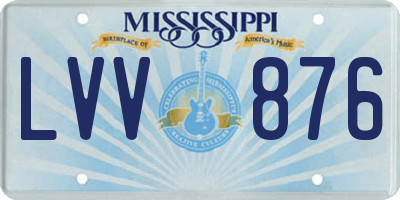 MS license plate LVV876