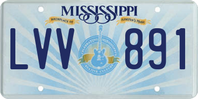 MS license plate LVV891
