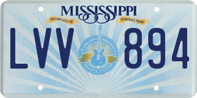 MS license plate LVV894