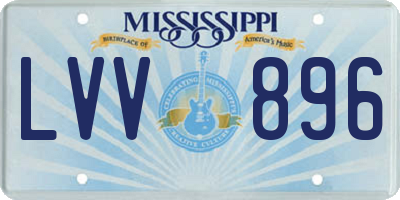 MS license plate LVV896