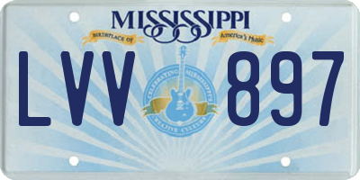 MS license plate LVV897