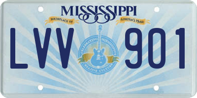 MS license plate LVV901