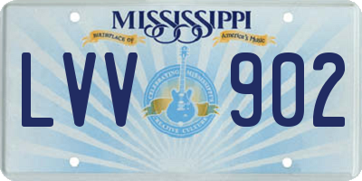 MS license plate LVV902