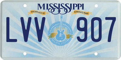 MS license plate LVV907