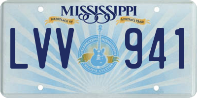 MS license plate LVV941