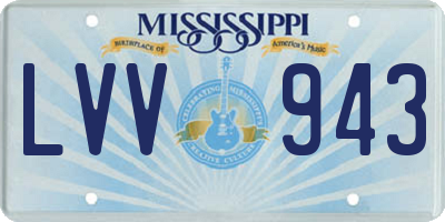 MS license plate LVV943