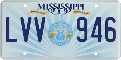 MS license plate LVV946