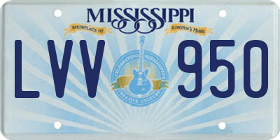 MS license plate LVV950