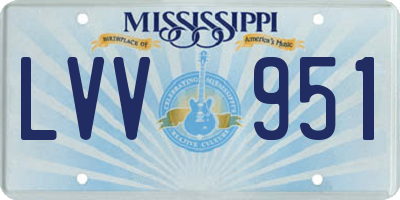 MS license plate LVV951