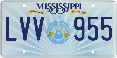 MS license plate LVV955