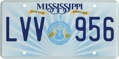 MS license plate LVV956