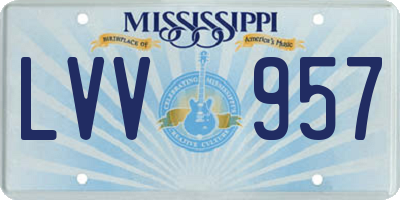 MS license plate LVV957