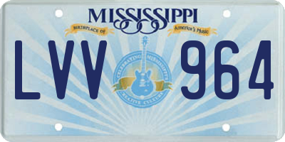MS license plate LVV964