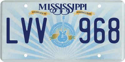 MS license plate LVV968