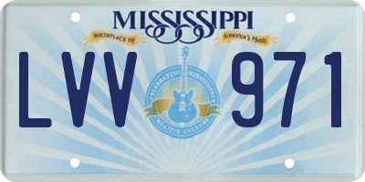 MS license plate LVV971