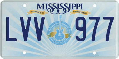 MS license plate LVV977