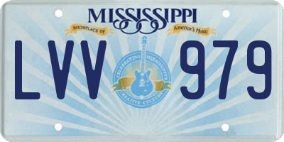 MS license plate LVV979