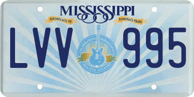 MS license plate LVV995