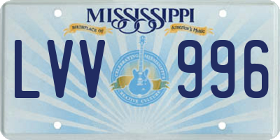 MS license plate LVV996