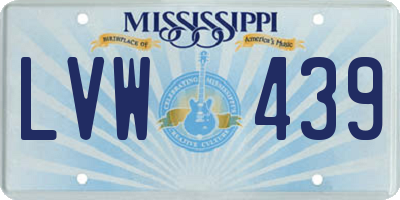 MS license plate LVW439