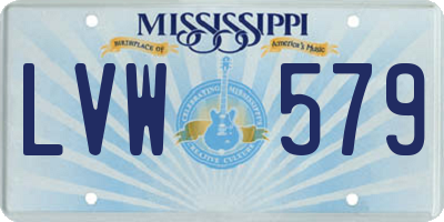 MS license plate LVW579