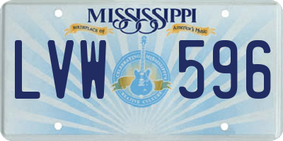 MS license plate LVW596