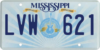 MS license plate LVW621