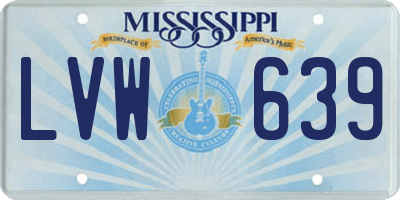 MS license plate LVW639