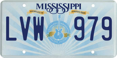 MS license plate LVW979