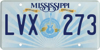 MS license plate LVX273