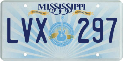MS license plate LVX297