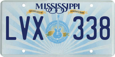 MS license plate LVX338
